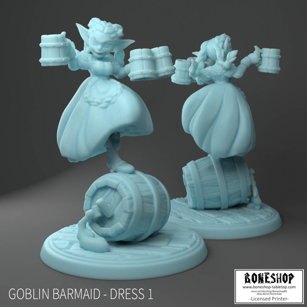 Twin Goddess Miniatures „Stella the Goblin Barmaid" 28mm | 32mm | RPG | Boneshop