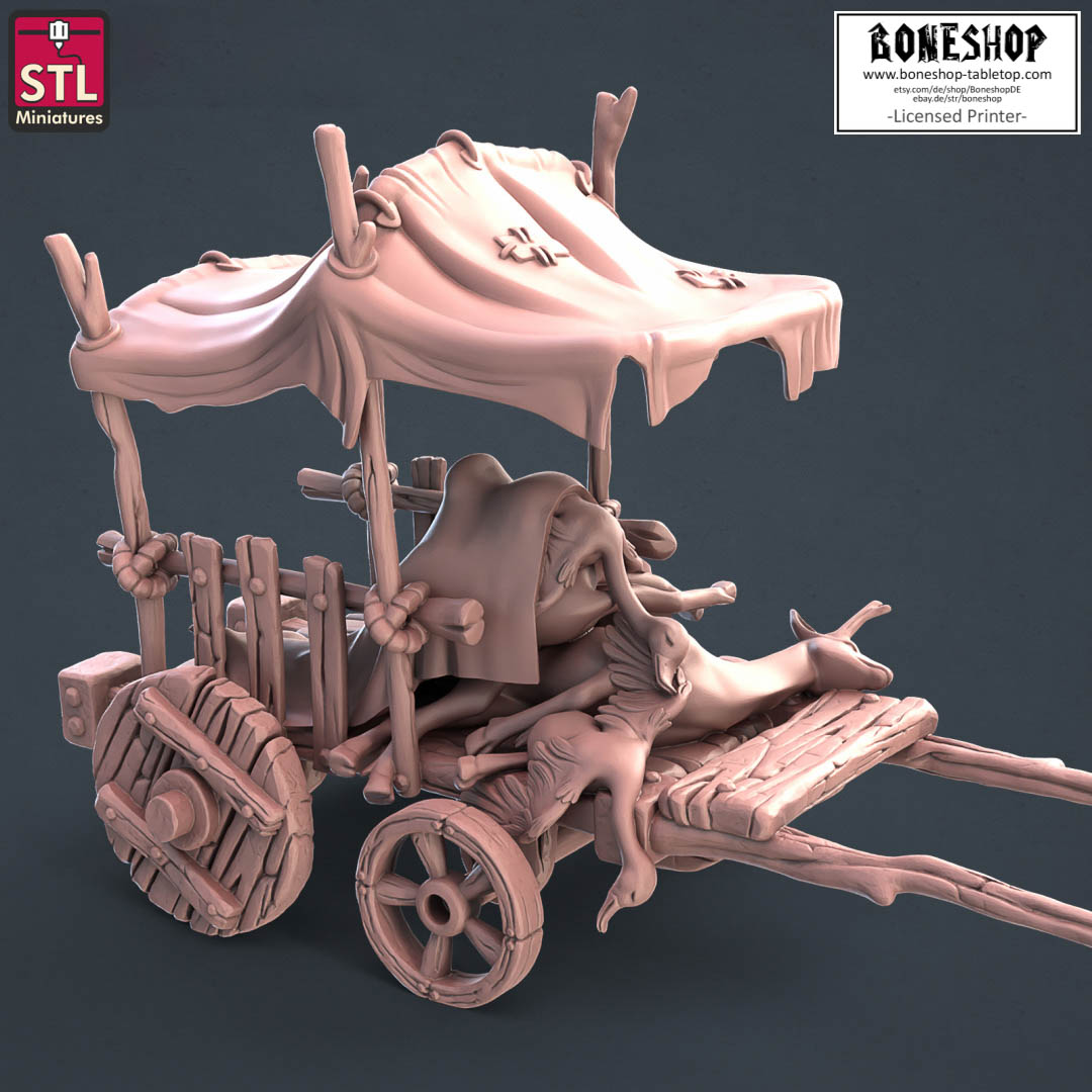 Butcher „Cart" Stl Miniatures | 28mm - 35mm | RPG | DnD | Boneshop