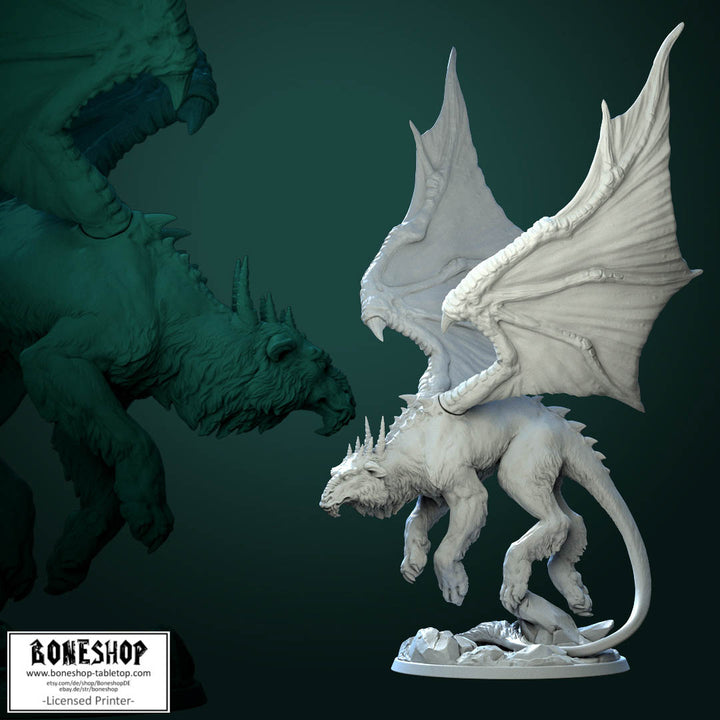 Fantasy „O'elle Dragon v2“ White Werewolf Tavern | 28mm-35mm | RPG | Boneshop