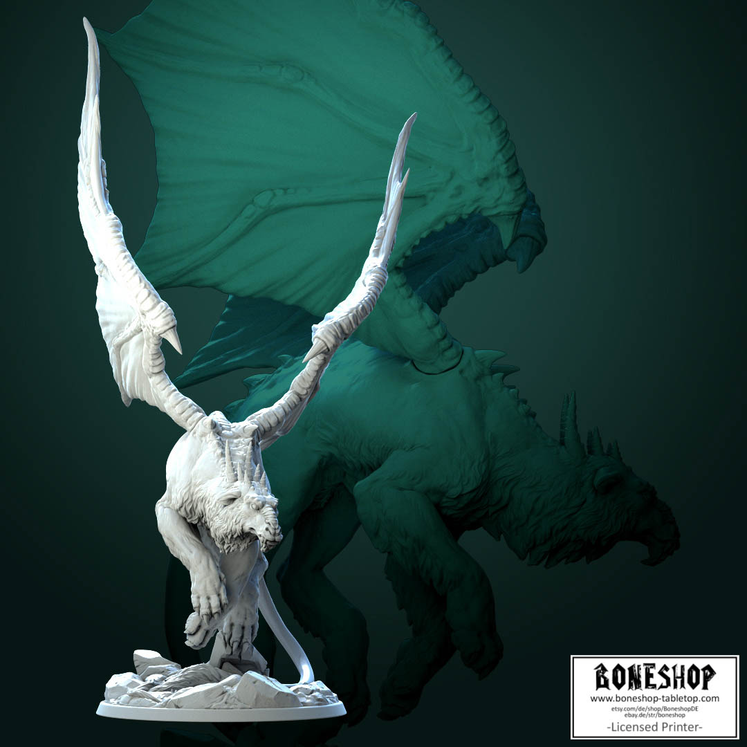 Fantasy „O'elle Dragon v2“ White Werewolf Tavern | 28mm-35mm | RPG | Boneshop