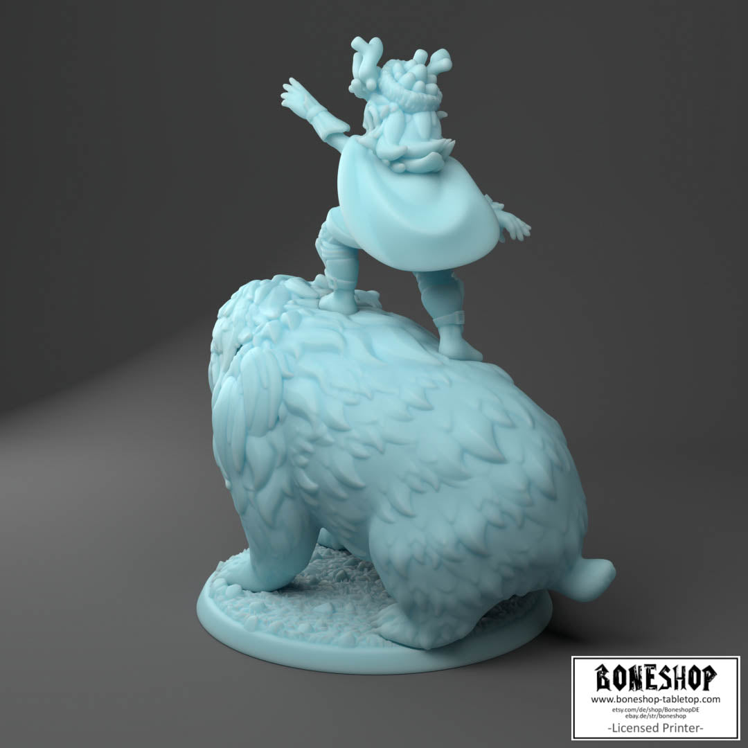 Twin Goddess Miniatures „Babs Gnome Druid Friend Bear" 28mm | 32mm | 3D Boneshop