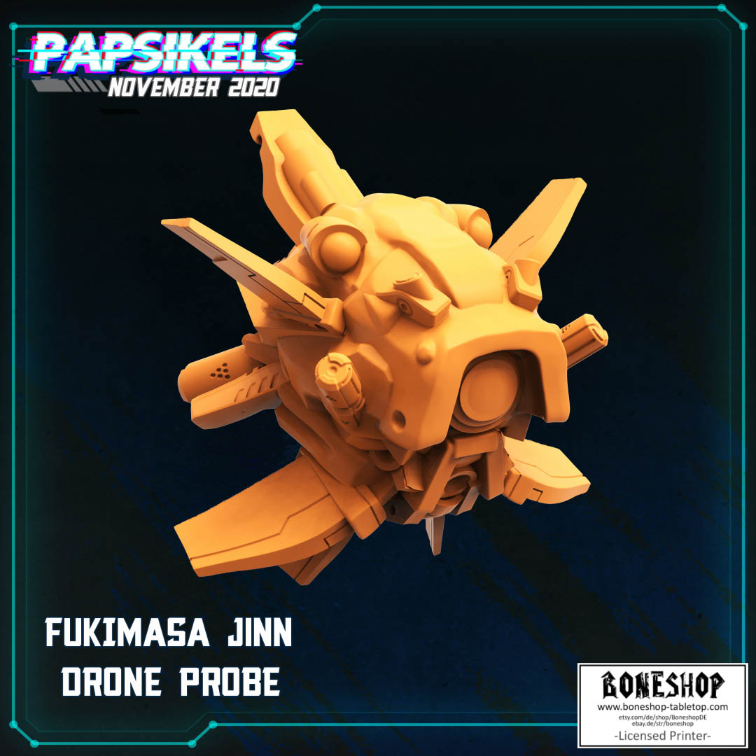 Pack 11 „Fukimasa Jinn Drone Probe" 28mm - 35mm | Cyberpunk | RPG | Boneshop