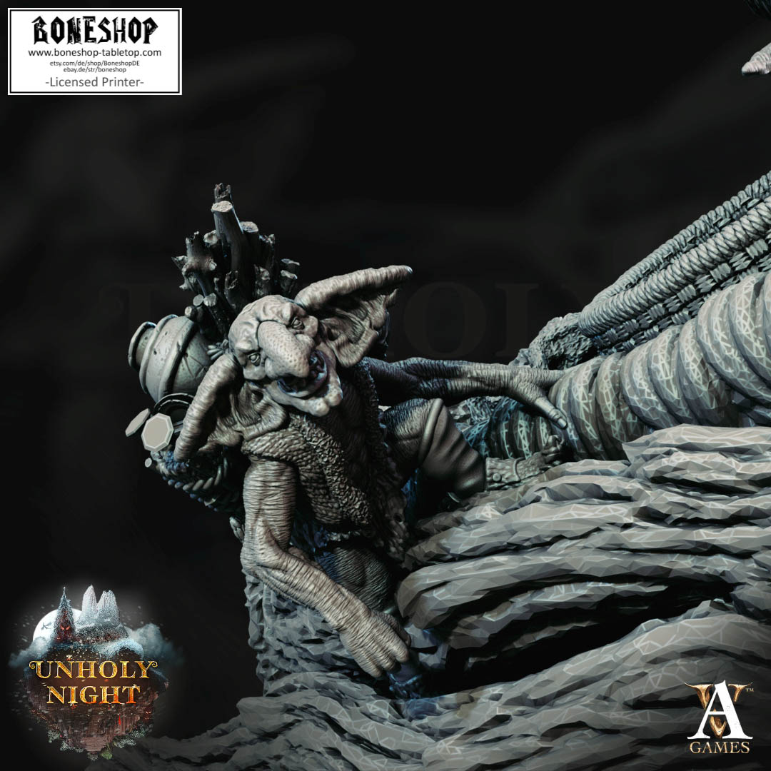 Unholy Night „Krampus Sled Diorama" Archvillain Games | 32mm - 40mm | Boneshop