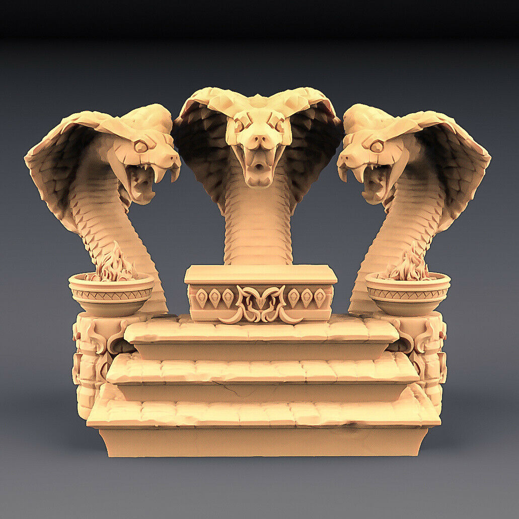 Snake Cult „Naga-Queen + Altar“ Artisan Guild | 28mm-35mm | DnD | RPG | Boneshop