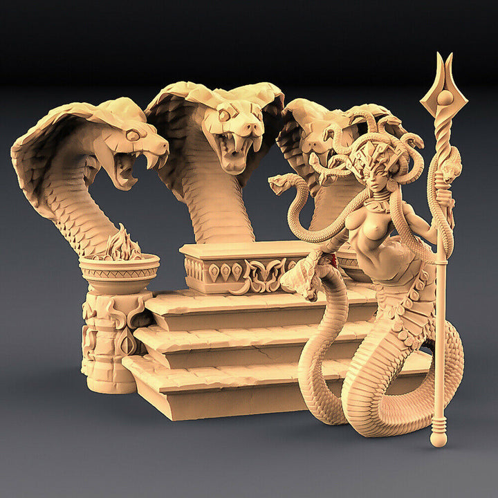 Snake Cult „Naga-Queen + Altar“ Artisan Guild | 28mm-35mm | DnD | RPG | Boneshop
