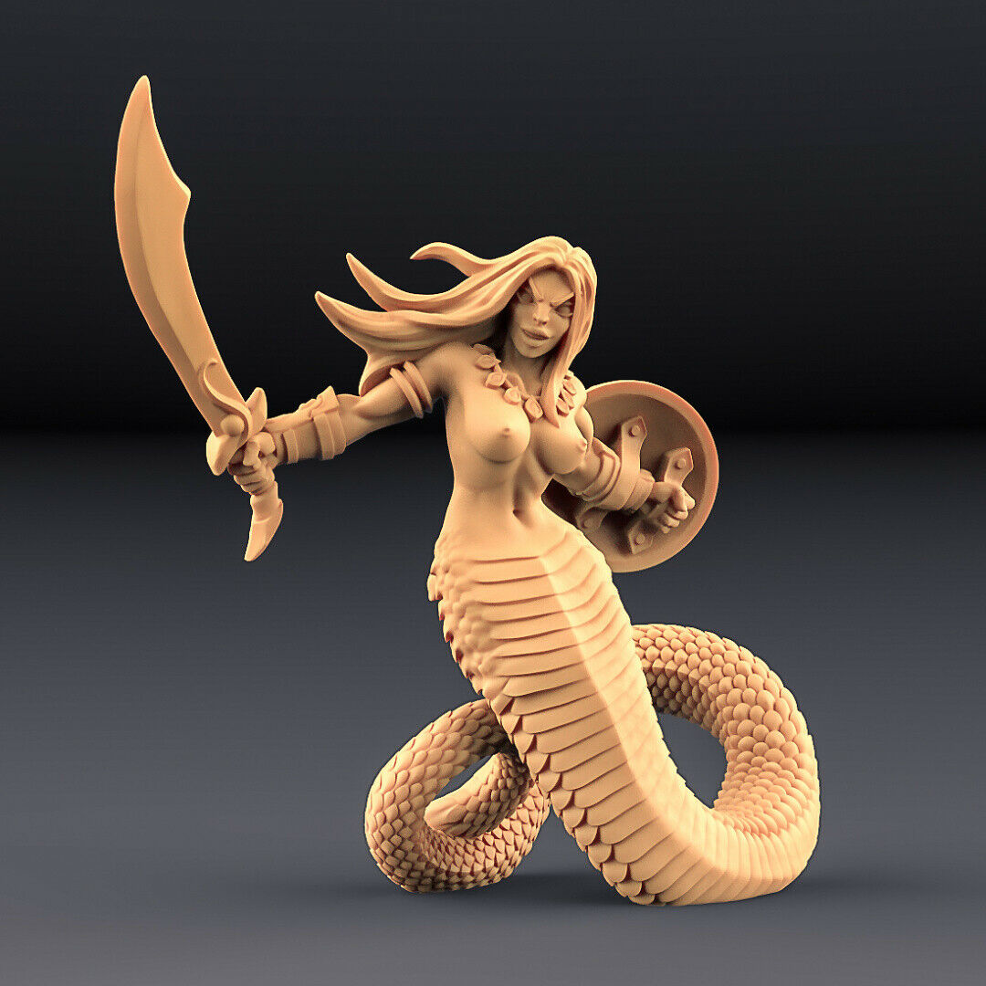 Snake Cult „Naga-Guards - A“ Artisan Guild | 28mm-35mm | DnD | RPG | Boneshop