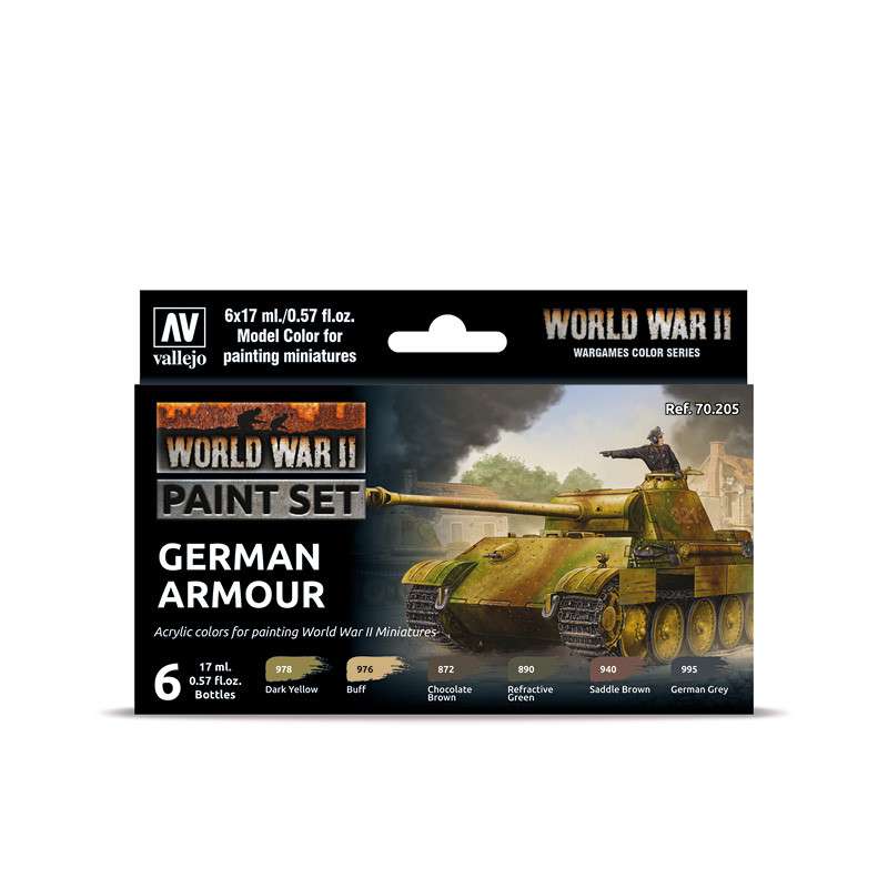 Model Color: German Armour WW II Model Color Vallejo Modellbau-FarbenSet