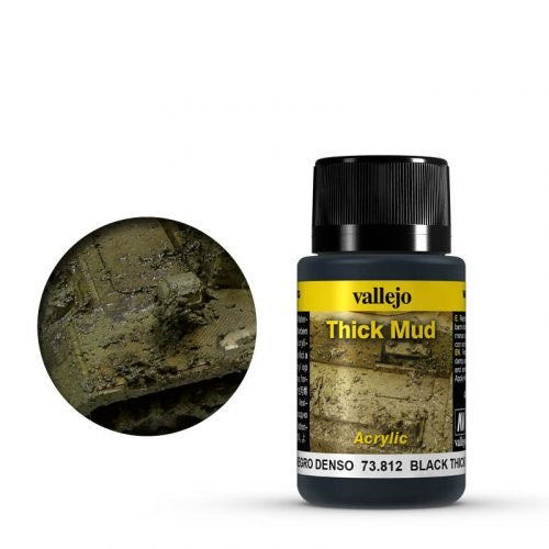 Vallejo Weathering Effects Thick Mud Black 40 ml