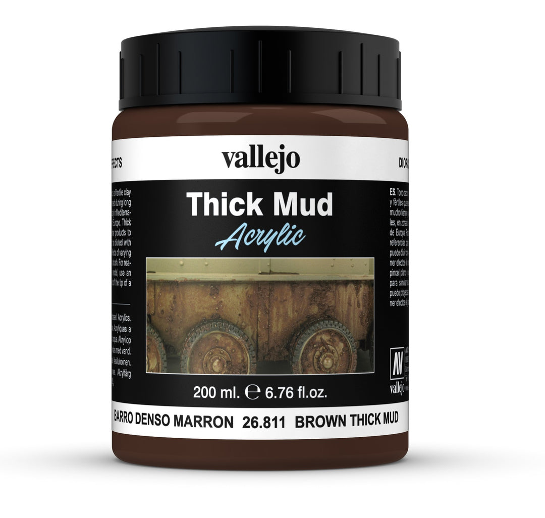 Vallejo Weathering Effects Thick Mud Brown 200 ml