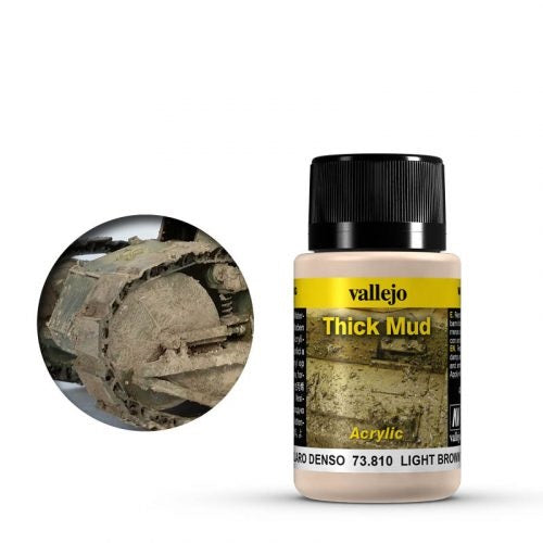 Vallejo Weathering Effects Thick Mud Light Brown 40 ml